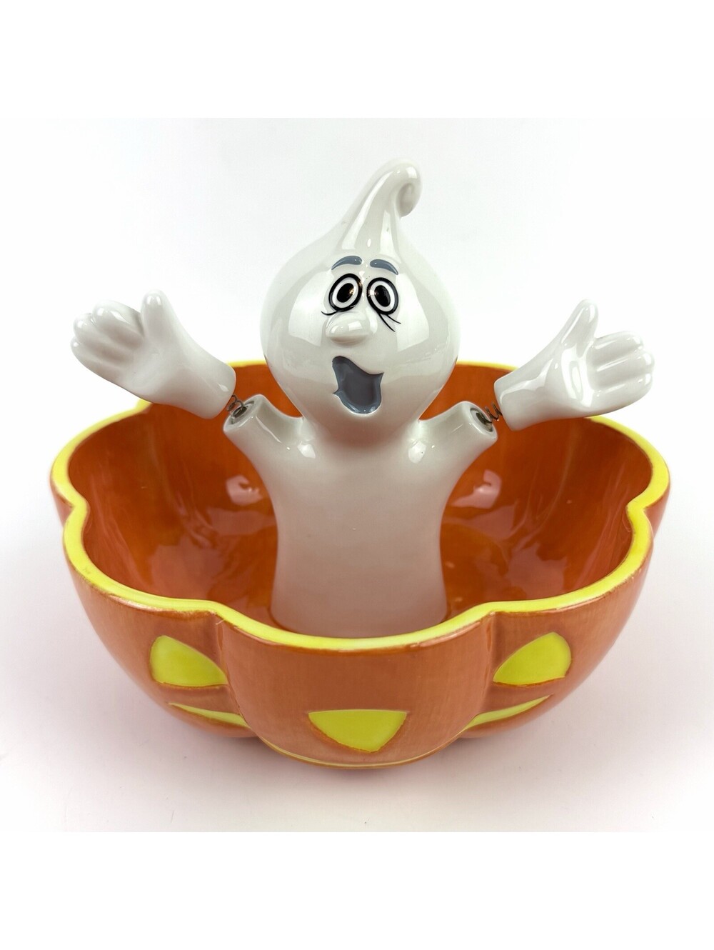 Department 56 Ghost in Pumpkin Halloween Candy Dish 